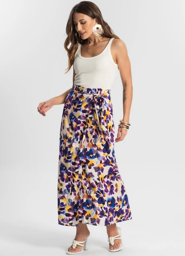 Endless - Saia Longa Estampada Roxo 5