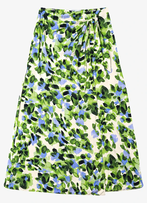Endless - Saia Longa Estampada Verde 3