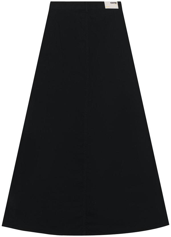 Enfim - Saia Longa Evasê Cargo Preto 2