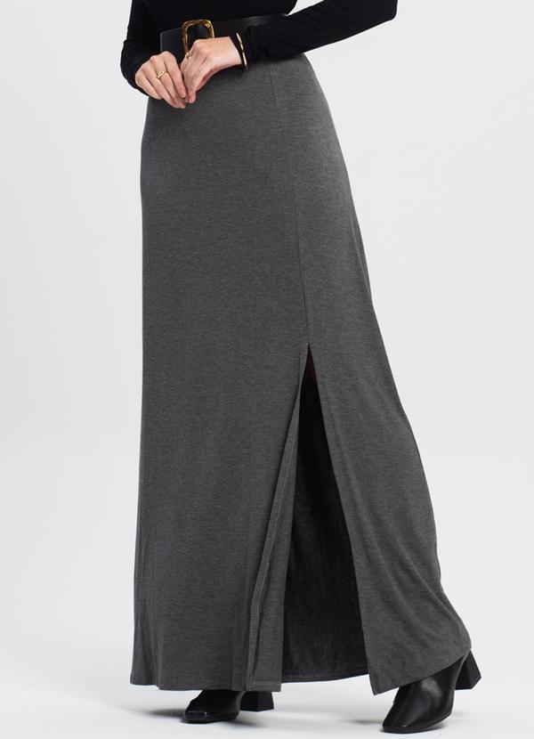 Select - Saia Longa Feminina Cinza