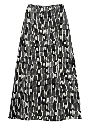 Endless - Saia Longa Feminina Estampada Preto - ENDLESS