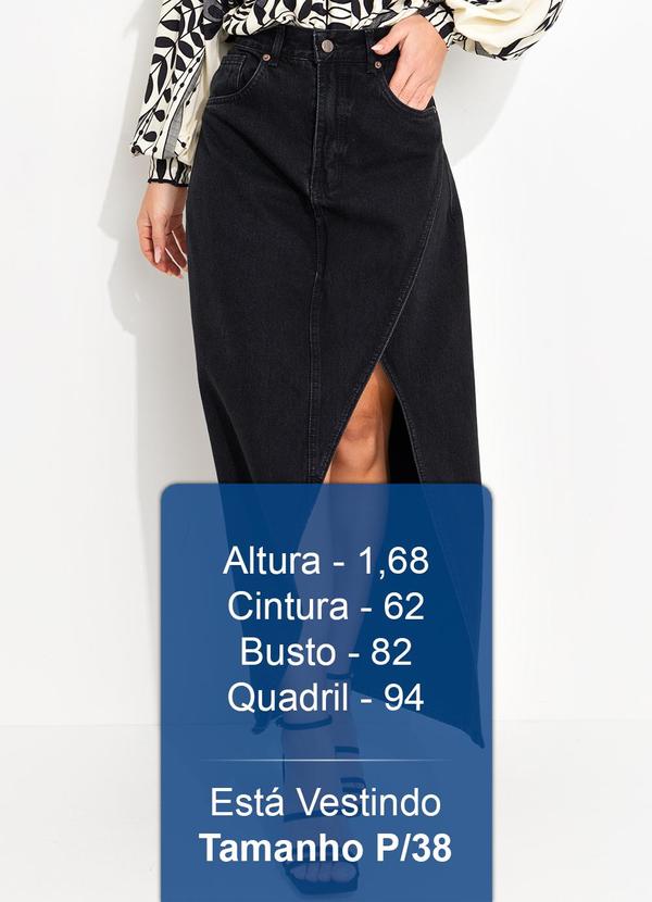 Farm - Saia Longa Fenda Black Jeans 5