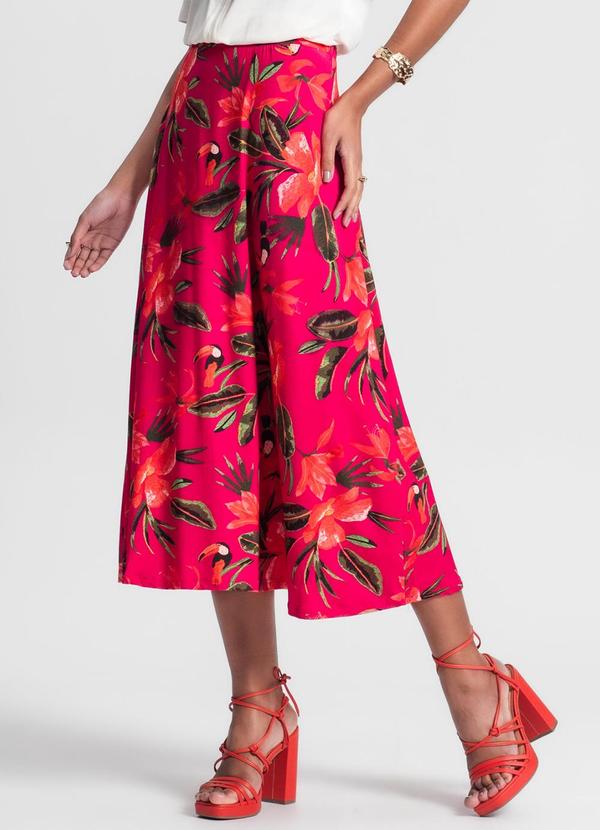 Rovitex - Saia Longa Floral Rosa