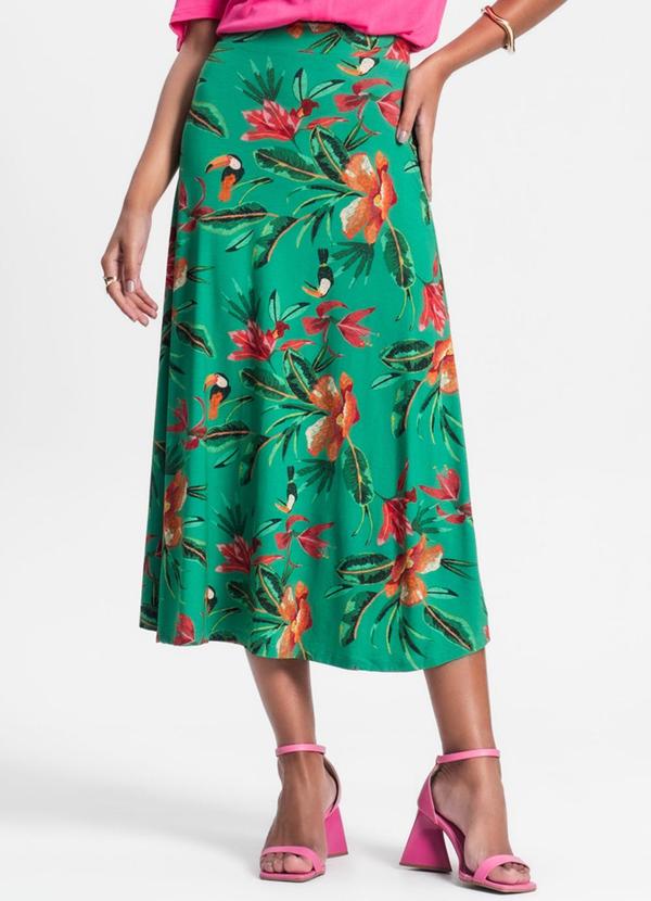 Rovitex - Saia Longa Floral Verde