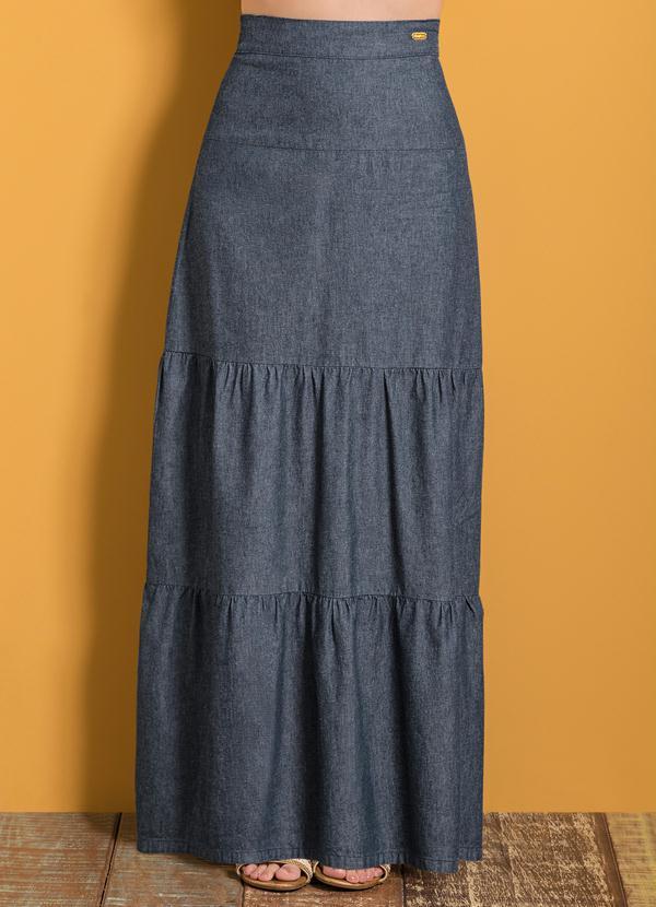 Quintess - Saia Longa Jeans Escuro 5