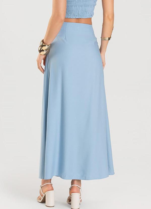 Dianna - Saia Longa Lisa Feminina Azul 2