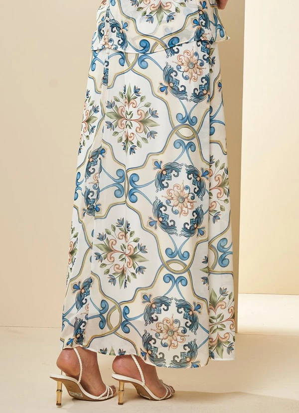 Doce Trama - Saia Longa Lusitana Estampada Estampado 2