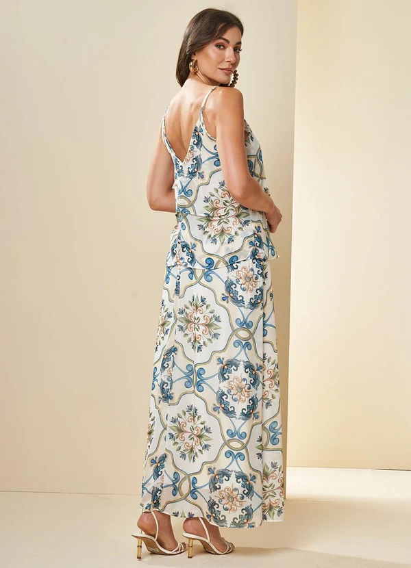 Doce Trama - Saia Longa Lusitana Estampada Estampado 4