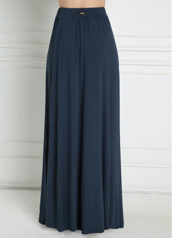 Quintess - Saia Longa Marinho Cintura Alta 2