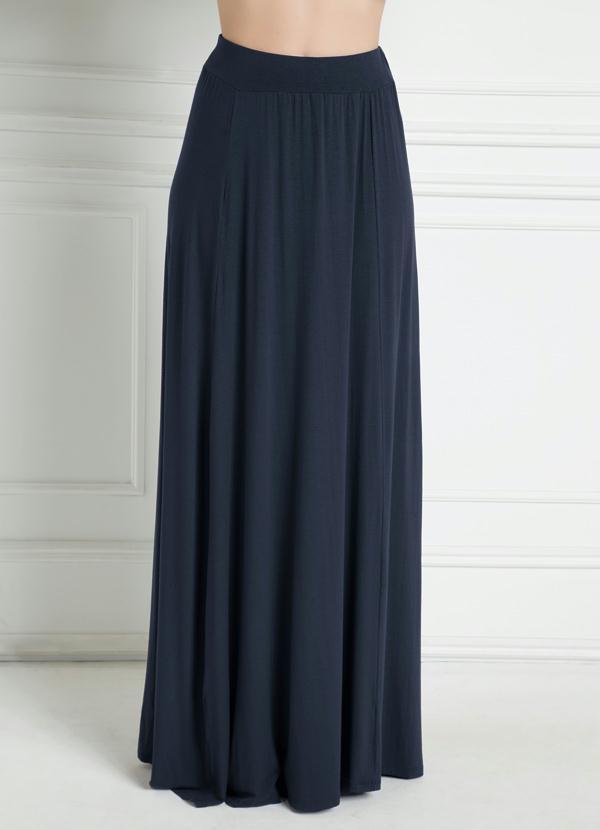 Quintess - Saia Longa Marinho Cintura Alta 4
