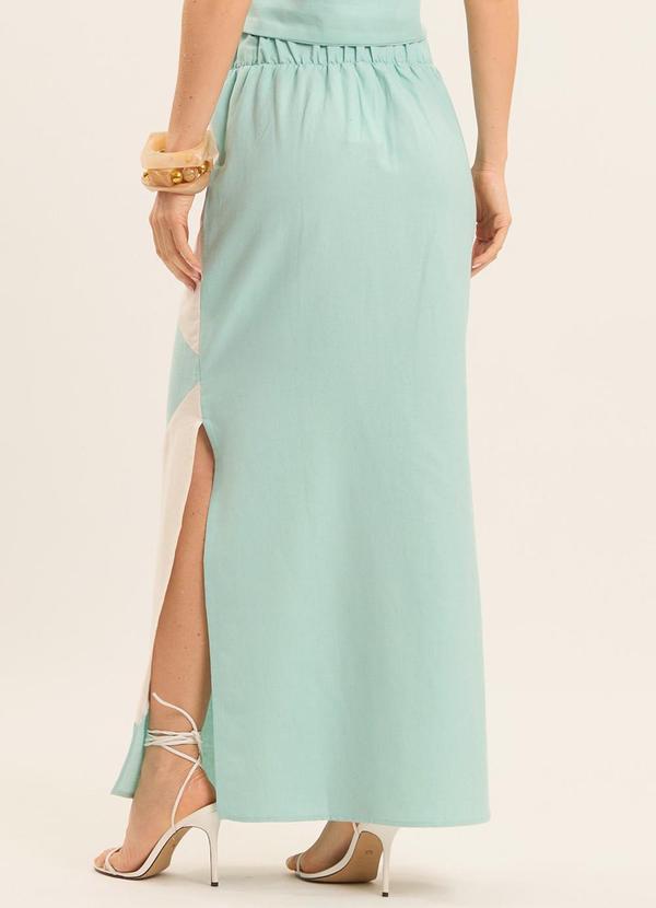 Doce Trama - Saia Longa Oliva Off White 2