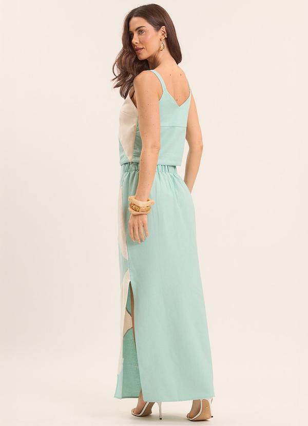 Doce Trama - Saia Longa Oliva Off White 4