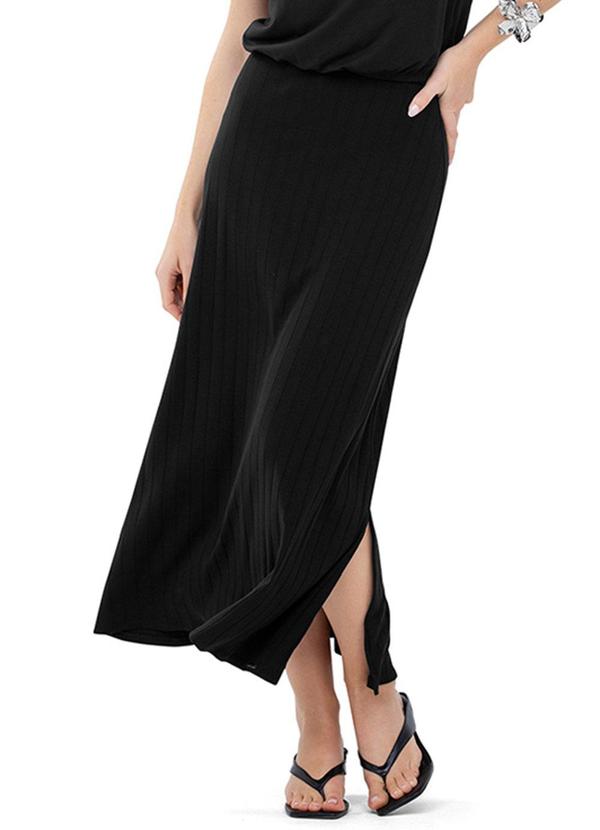 Rezzato - Saia Longa Ribana com Fenda Adulto Preto 1