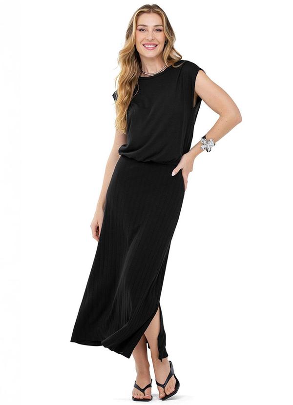 Rezzato - Saia Longa Ribana com Fenda Adulto Preto 2