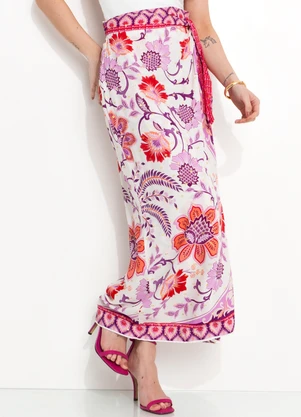 Farm - Saia Longa Romance de Tucano Rosa - FARM