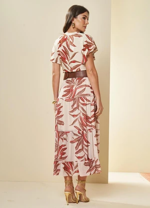 Doce Trama - Saia Longa Tropical Estampada Estampado - DOCE TRAMA