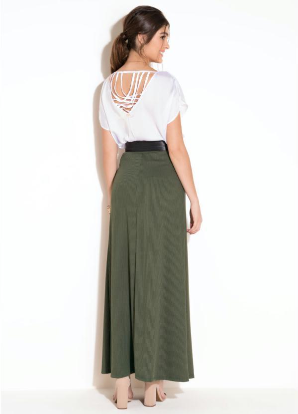 Quintess - Saia Longa Verde com Fenda 6