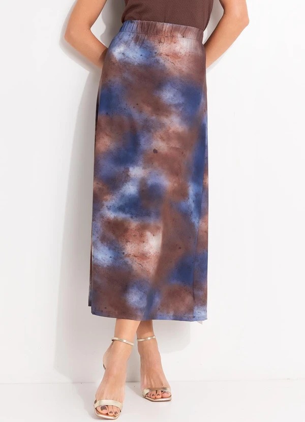 Quintess - Saia Marmorizado em Malha Fria