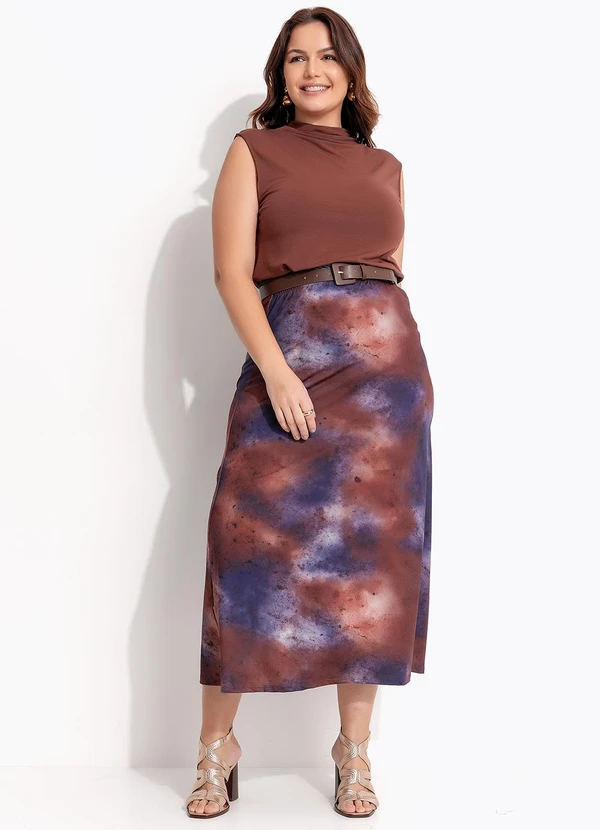 Quintess - Saia Marmorizado em Malha Fria 11