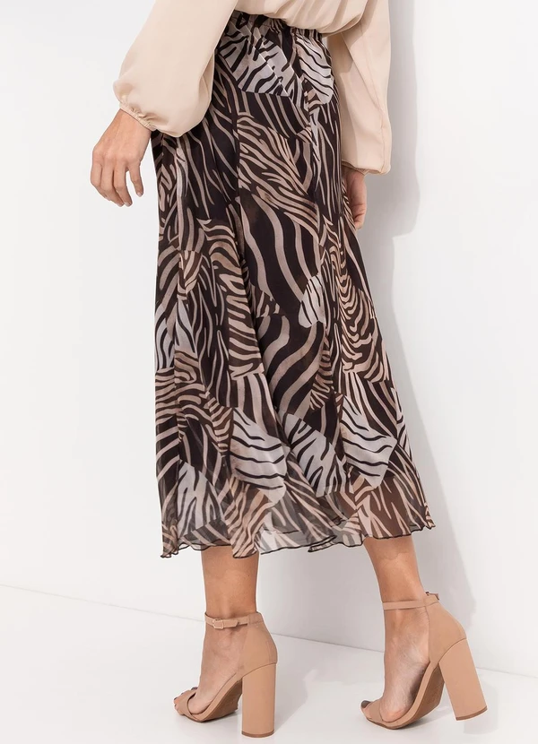 Quintess - Saia Marrom em Tule com Elastano 2