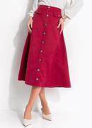 Saia Marsala em Nylon Suede
