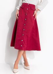 Saia Marsala em Nylon Suede