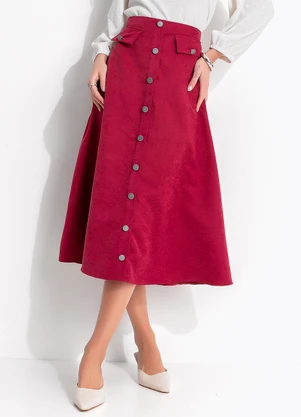 Quintess - Saia Marsala em Nylon Suede - QUINTESS