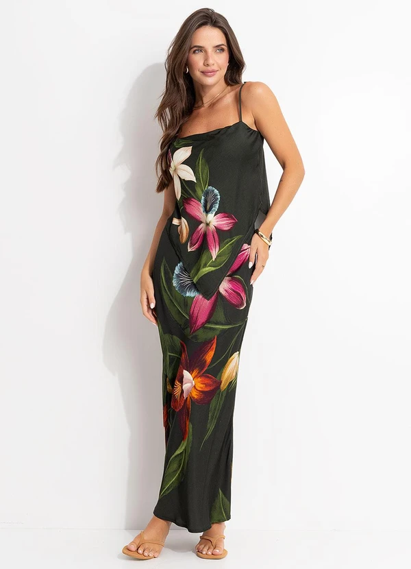 Farm - Saia Maxi Orquídeas Verde 4