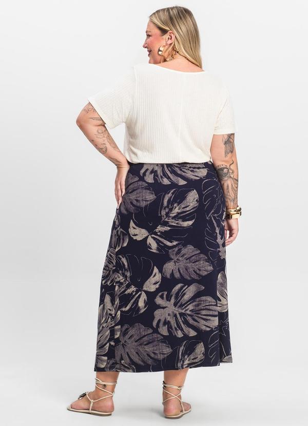 Select - Saia Midi Plus Size Azul 4