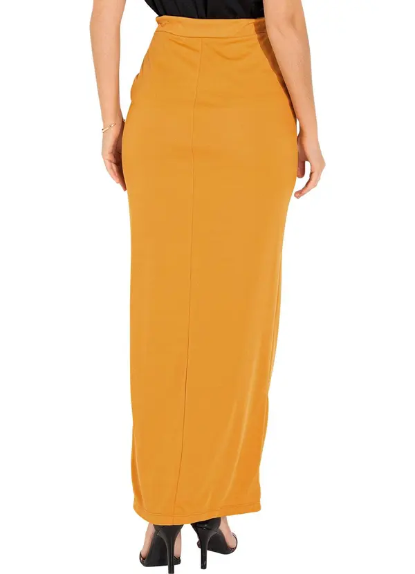 Rosalie - Saia Mostarda em Malha 2