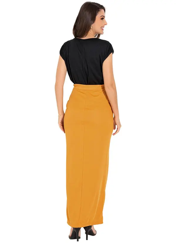 Rosalie - Saia Mostarda em Malha 4