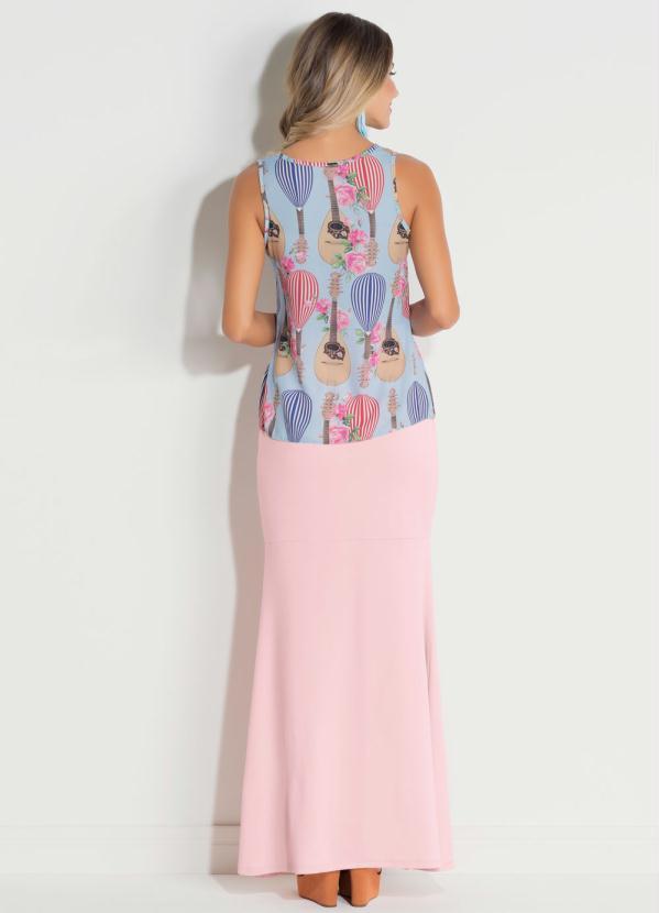 Quintess - Saia Mullet com Babado Frontal Rosa Quintess 4