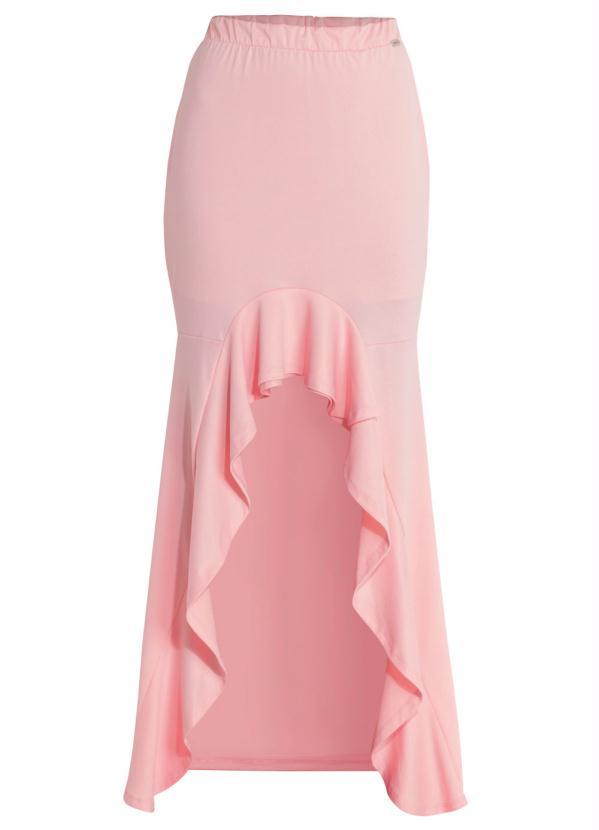 Quintess - Saia Mullet com Babado Frontal Rosa Quintess 5
