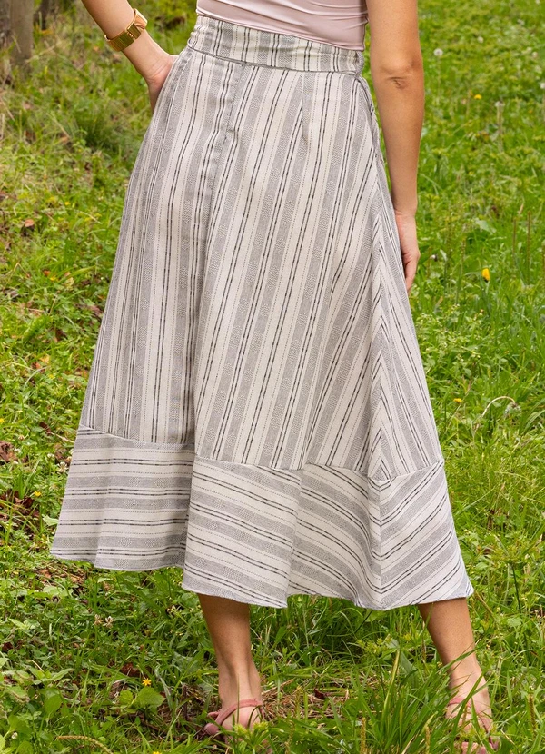 Quintess - Saia Natural em Linho Fio Tinto 2