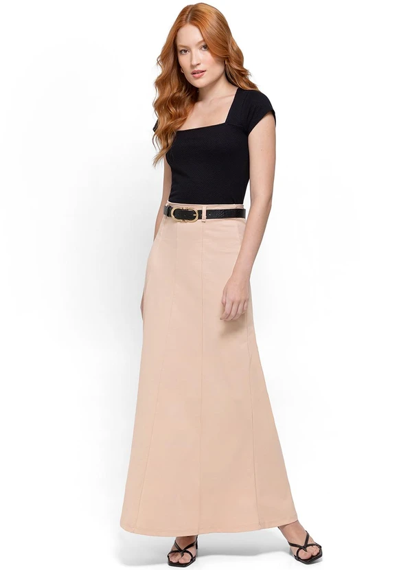 Enfim - Saia Nude Longa Evasê 2