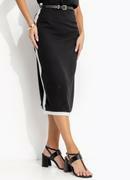 Saia Preta em Crepe Plano