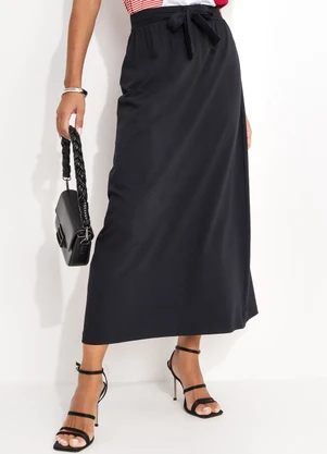 Bimini - Saia Preto em Moletom - BIMINI