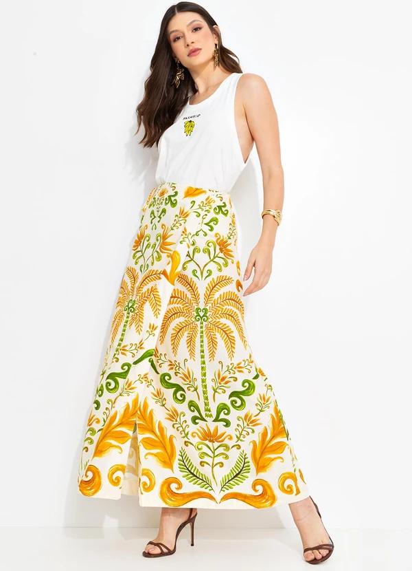 Farm - Saia Transpassada Milani Amarelo 6