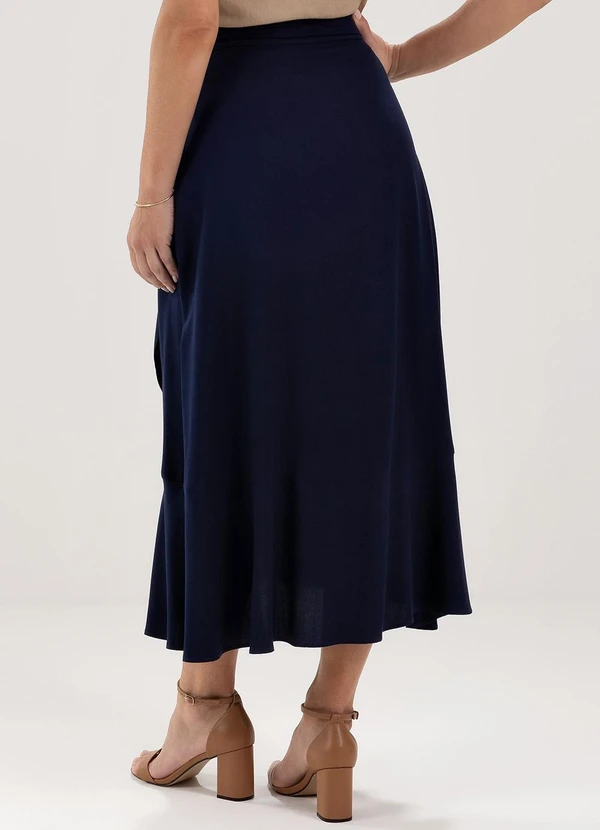 Principessa - Saia Pareô em Viscose Marinho Milena 2