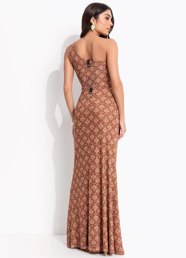 Colcci - Saia Tule Estampado Marrom 5