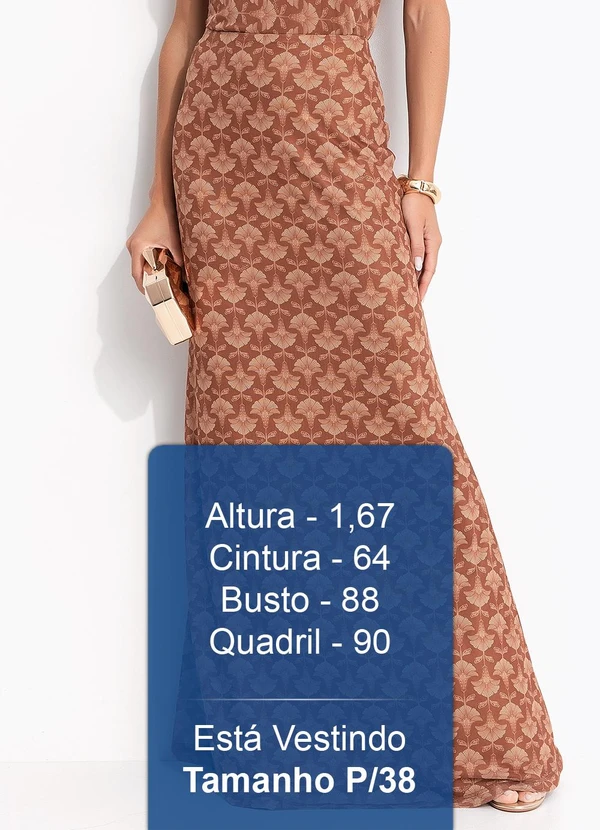 Colcci - Saia Tule Estampado Marrom 6