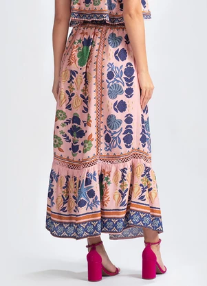 Farm - Saia Viscose Mare Rosa - FARM
