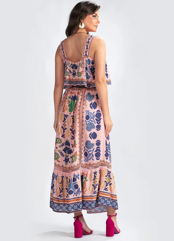 Farm - Saia Viscose Mare Rosa 4