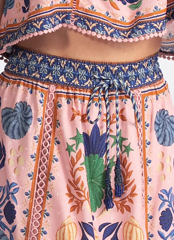 Farm - Saia Viscose Mare Rosa 6