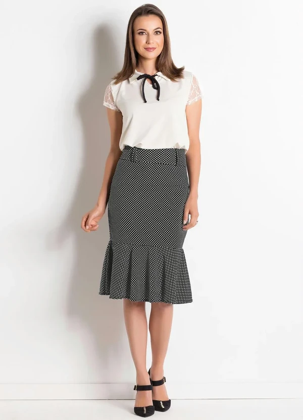 Rosalie - Saia Midi Sino Poá 3