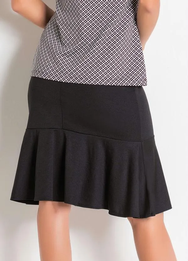 Rosalie - Saia Midi Trompete Preta 3