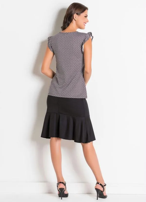 Rosalie - Saia Midi Trompete Preta 7