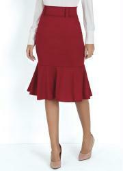 Saia Peplum Vermelha
