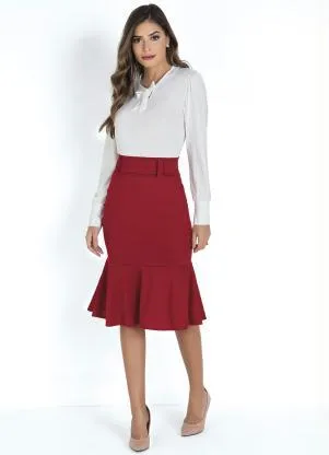 Rosalie - Saia Peplum Vermelha - ROSALIE