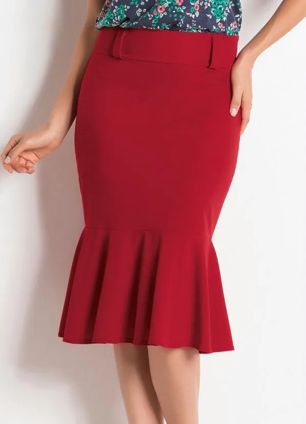 Rosalie - Saia Peplum Vermelha 3